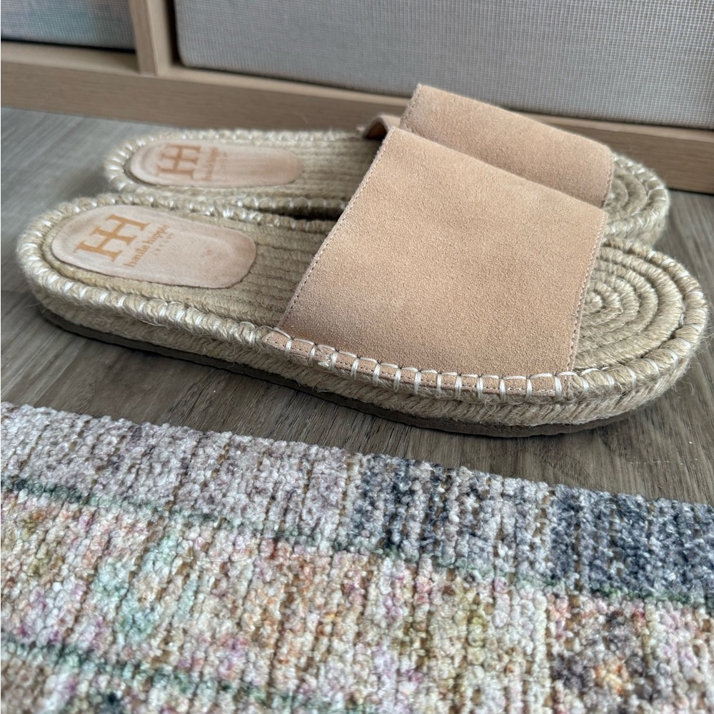 Haute Hippie Tan Espadrille Slides 9